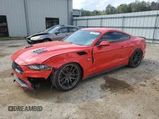 2022 Ford Mustang GT with VIN 1FA6P8CFXN5133725, listed as a Copart auction lot 49670535 with 37,297 mi miles and Salvage Title. Bid and sale history available at carsss.com. Image 1.