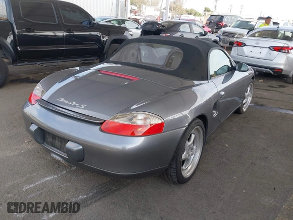 2001 Porsche Boxster S with VIN WP0CB29801U664241, listed as a IAAI auction lot 42046532 with 99,850 mi miles. Bid and sale history available at carsss.com. Image 4.