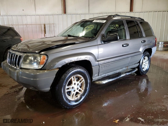 2002 Jeep Grand Cherokee Laredo with VIN 1J4GW48N52C240077, listed as a Copart auction lot 55919394 with 223,991 mi miles and Clean Title. Bid and sale history available at carsss.com. Image 1.