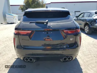 2023 Jaguar F-Pace SVR with VIN SADCZ2EE5PA711978, listed as a Copart auction lot 48968314 with 5,907 mi miles and Salvage Title. Bid and sale history available at DreamBid. Image 6.