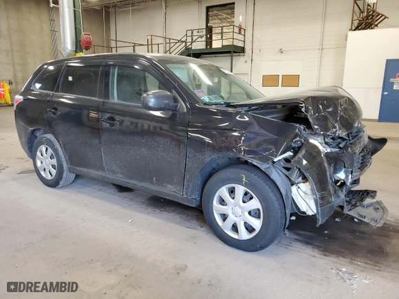 2014 Mitsubishi Outlander ES with VIN JA4AD2A38EZ014285, listed as a Copart auction lot 49004495 with 164,019 mi miles and Salvage Title. Bid and sale history available at carsss.com. Image 4.