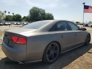 2013 Audi S8 with VIN WAUD2AFD4DN007731, listed as a Copart auction lot 52052315 with 118,582 mi miles and Clean Title. Bid and sale history available at carsss.com. Image 3.