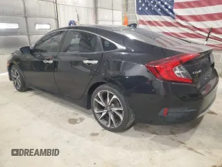 2020 Honda Civic Sedan Touring with VIN 19XFC1F97LE011280, listed as a Copart auction lot 88878665 with 77,160 mi miles and Salvage Title. Bid and sale history available at carsss.com. Image 2.