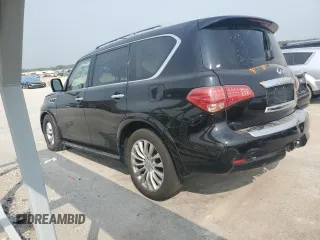 2015 Infiniti QX80 with VIN JN8AZ2NC2F9371470, listed as a Copart auction lot 70586774 with 136,169 mi miles and Salvage Title. Bid and sale history available at carsss.com. Image 2.