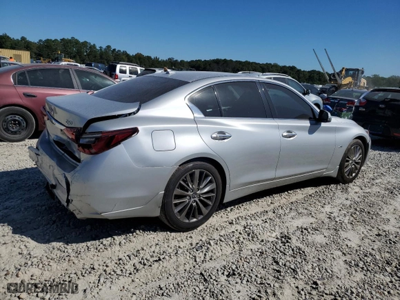 2018 Infiniti Q50 2.0t LUXE with VIN JN1CV7AP3JM240238, listed as a Copart auction lot 75396004 with NaN miles and Salvage Title. Bid and sale history available at carsss.com. Image 3.