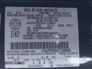 2016 Ford Fusion SE with VIN 1FA6P0HD6G5100068, listed as a IAAI auction lot 41208411 with 157,423 mi miles. Bid and sale history available at carsss.com. Image 9.