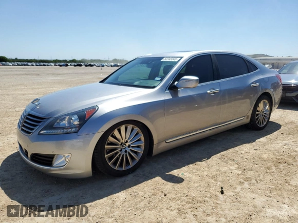 2014 Hyundai Equus Signature z VIN KMHGH4JH7EU076653, wystawiony jako Copart lot #52243345 z przebiegiem 97 934 mil mil oraz Czysty tytuł • Clean title. Historia ofert i sprzedaży dostępna na DreamBid. Obrazek 1.
