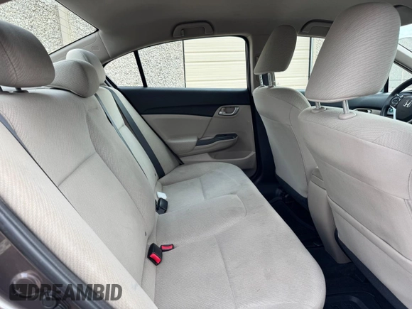2013 Honda Civic LX with VIN 2HGFB2F56DH580635, listed as a Copart auction lot 59055755 with 52,186 mi miles and Clean title. Bid and sale history available at DreamBid. Image 6.