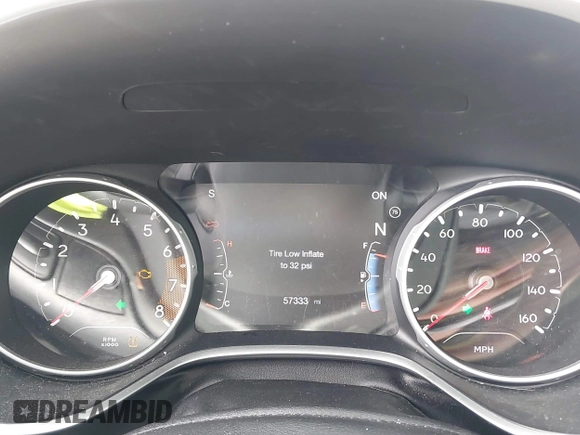 2018 Jeep Compass Limited with VIN 3C4NJDCB5JT259434, listed as a IAAI auction lot 41855772 with 57,333 mi miles. Bid and sale history available at carsss.com. Image 7.