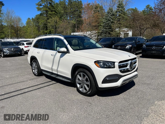 2022 Mercedes-Benz GLS 450 with VIN 4JGFF5KE1NA735534, listed as a Copart auction lot 55498415 with 113,393 mi miles and Clean Title. Bid and sale history available at DreamBid. Image 1.