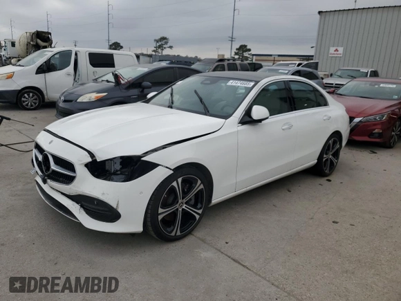 2024 Mercedes-Benz C 300 with VIN W1KAF4GB8RR164810, listed as a Copart auction lot 41474685 with 7,952 mi miles and Salvage Title. Bid and sale history available at DreamBid. Image 1.