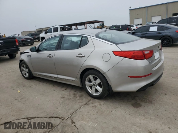 2015 Kia Optima LX z VIN KNAGM4A78F5530621, wystawiony jako Copart lot #43874535 z przebiegiem Nie podano mil oraz Szkoda całkowita • Salvage title. Historia ofert i sprzedaży dostępna na DreamBid. Obrazek 2.