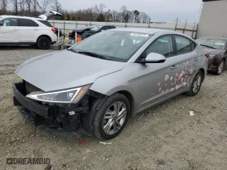 2020 Hyundai Elantra SEL with VIN 5NPD84LF4LH569474, listed as a Copart auction lot 48206075 with 105,436 mi miles and Salvage Title. Bid and sale history available at carsss.com. Image 1.