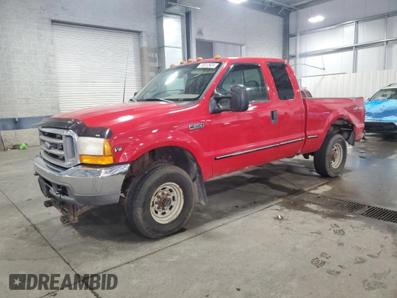 1999 Ford Super Duty F-250 XL with VIN 1FTNX21F1XEA88070, listed as a Copart auction lot 70012924 with 286,161 mi miles and Salvage Title. Bid and sale history available at carsss.com. Image 1.