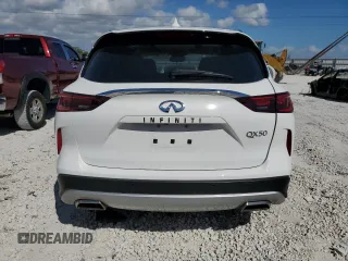 2022 Infiniti QX50 LUXE with VIN 3PCAJ5BA9NF112888, listed as a Copart auction lot 41300913 with 6,189 mi miles. Bid and sale history available at carsss.com. Image 6.