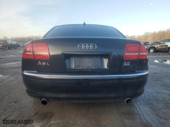 2009 Audi A8 L 4.2L with VIN WAUMV94E59N001610, listed as a Copart auction lot 85140274 with 116,332 mi miles and Salvage Title. Bid and sale history available at carsss.com. Image 6.