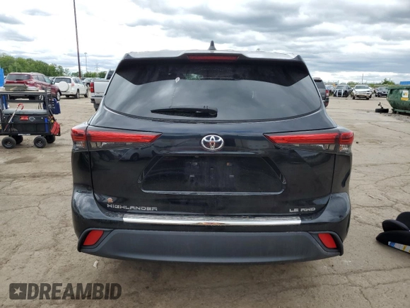 2020 Toyota Highlander LE with VIN 5TDBZRBH3LS040399, listed as a Copart auction lot 58230575 with 64,841 mi miles and Clean title. Bid and sale history available at DreamBid. Image 6.