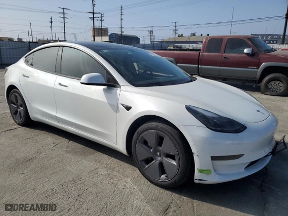 2023 Tesla Model 3 with VIN 5YJ3E1EA4PF517528, listed as a Copart auction lot 72353134 with 16,138 mi miles and Salvage Title. Bid and sale history available at carsss.com. Image 4.