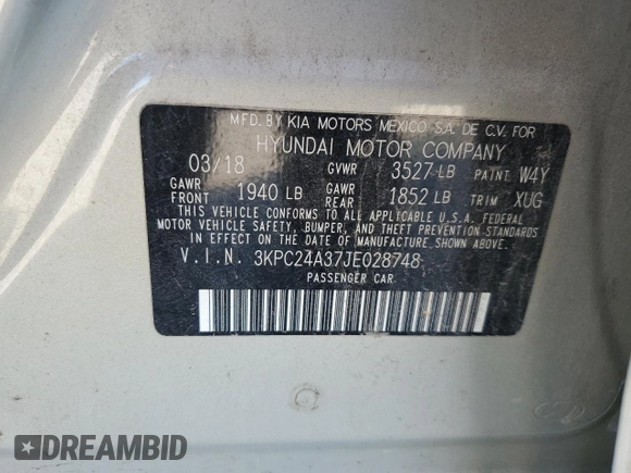 2018 Hyundai Accent SEL with VIN 3KPC24A37JE028748, listed as a Copart auction lot 76245404 with 135,059 mi miles and Salvage Title. Bid and sale history available at carsss.com. Image 14.
