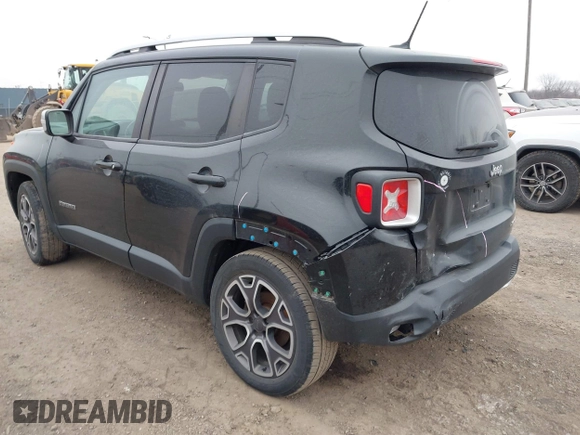 2015 Jeep Renegade Limited with VIN ZACCJADT2FPC15905, listed as a IAAI auction lot 41265558 with 140,727 mi miles and . Bid and sale history available at DreamBid. Image 3.
