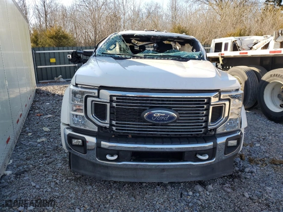 2022 Ford Super Duty F-450 DRW XL with VIN 1FT8W4DT3NEE16244, listed as a Copart auction lot 43706875 with NaN miles and Salvage Title. Bid and sale history available at carsss.com. Image 5.