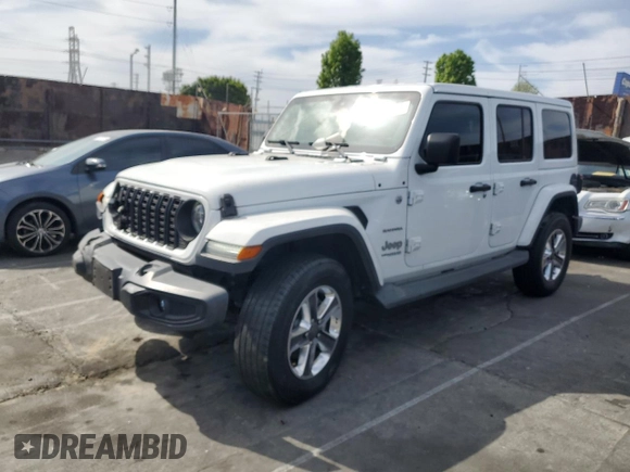 2019 Jeep Wrangler Unlimited Sahara with VIN 1C4HJXEN0KW521751, listed as a Copart auction lot 50650025 with 75,640 mi miles and Salvage Title. Bid and sale history available at DreamBid. Image 1.