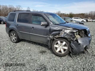 2012 Honda Pilot Touring with VIN 5FNYF3H90CB029042, listed as a Copart auction lot 46757515 with 249,151 mi miles and Salvage Title. Bid and sale history available at carsss.com. Image 4.