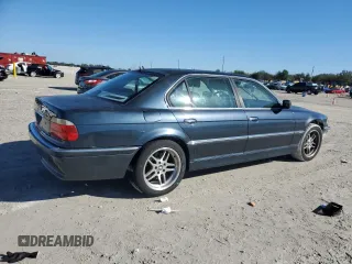 2001 BMW 7 Series 740iL with VIN WBAGH83411DP24887, listed as a Copart auction lot 42635955 with 0 mi miles and Clean Title. Bid and sale history available at carsss.com. Image 3.