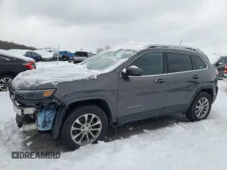 2019 Jeep Cherokee Latitude Plus with VIN 1C4PJMLB7KD141336, listed as a Copart auction lot 44799615 with 204,326 mi miles and Salvage title. Bid and sale history available at DreamBid. Image 1.