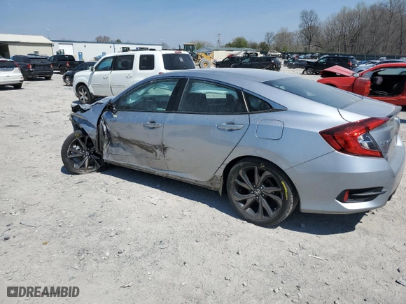 2019 Honda Civic Sedan Sport with VIN 19XFC2F84KE004329, listed as a Copart auction lot 51074075 with 0 mi miles and Salvage Title. Bid and sale history available at carsss.com. Image 2.