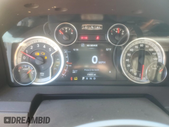 2015 Ram 3500 Laramie with VIN 3C63RRJL0FG625560, listed as a Copart auction lot 43155315 with 176,003 mi miles and Salvage Title. Bid and sale history available at carsss.com. Image 9.