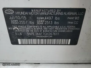2016 Hyundai Sonata 2.4L Sport with VIN 5NPE34AF7GH267611, listed as a Copart auction lot 52349535 with 130,811 mi miles and Salvage Title. Bid and sale history available at carsss.com. Image 12.