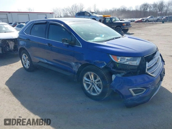 2015 Ford Edge SEL with VIN 2FMTK4J84FBC18514, listed as a IAAI auction lot 41807224 with 117,497 mi miles. Bid and sale history available at carsss.com. Image 1.