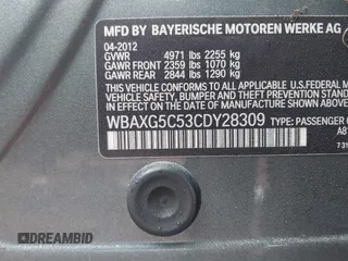 2012 BMW 5 Series 528i with VIN WBAXG5C53CDY28309, listed as a IAAI auction lot 41064233 with 129,915 mi miles. Bid and sale history available at carsss.com. Image 9.