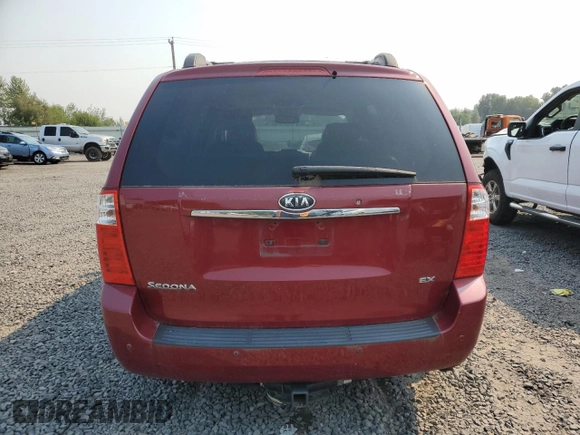 2008 Kia Sedona LX with VIN KNDMB233586242613, listed as a Copart auction lot 69119124 with 163,322 mi miles and Clean Title. Bid and sale history available at carsss.com. Image 6.