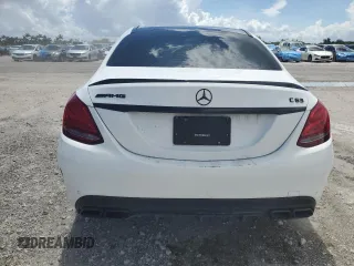 2018 Mercedes-Benz C 63 AMG with VIN 55SWF8GB3JU240014, listed as a Copart auction lot 62072875 with 15,538 mi miles and Salvage title. Bid and sale history available at DreamBid. Image 6.