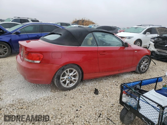 2009 BMW 1 Series 128i with VIN WBAUL73509VJ75919, listed as a Copart auction lot 83335344 with 185,219 mi miles and Salvage Title. Bid and sale history available at DreamBid. Image 3.