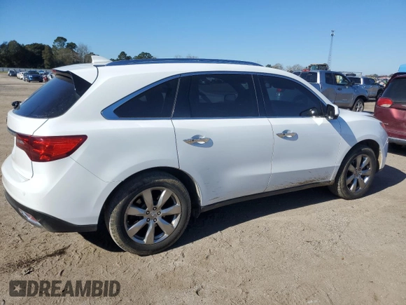 2014 Acura MDX Advance with VIN 5FRYD3H86EB012941, listed as a Copart auction lot 87821975 with 168,520 mi miles and Salvage title. Bid and sale history available at DreamBid. Image 3.