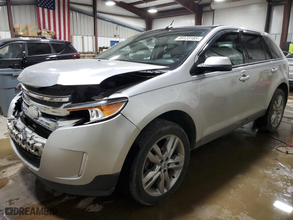 2012 Ford Edge SEL with VIN 2FMDK4JC7CBA51683, listed as a Copart auction lot 49123185 with 117,125 mi miles and Salvage Title. Bid and sale history available at carsss.com. Image 1.
