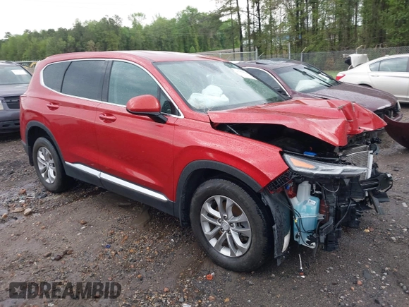 2020 Hyundai Santa Fe SEL with VIN 5NMS3CAD0LH236168, listed as a IAAI auction lot 41955594 with 55,166 mi miles. Bid and sale history available at carsss.com. Image 1.