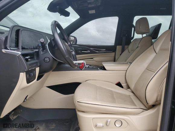 2021 Cadillac Escalade Premium Luxury with VIN 1GYS4BKL9MR437832, listed as a Copart auction lot 72862564 with 54,082 mi miles and Clean Title. Bid and sale history available at carsss.com. Image 7.