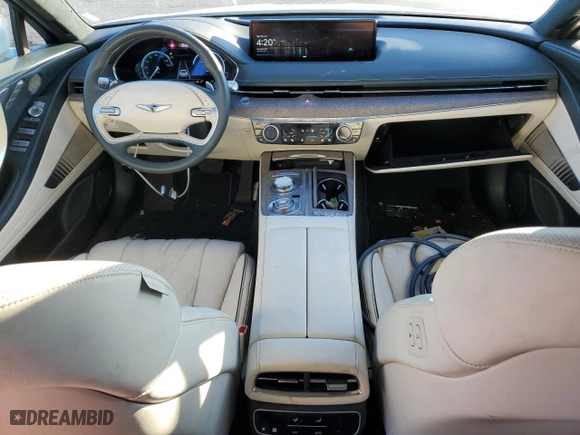 2023 Genesis Electrified G80 with VIN KMTGE4S13PU004206, listed as a Copart auction lot 77324123 with 4,652 mi miles and Clean Title. Bid and sale history available at carsss.com. Image 8.