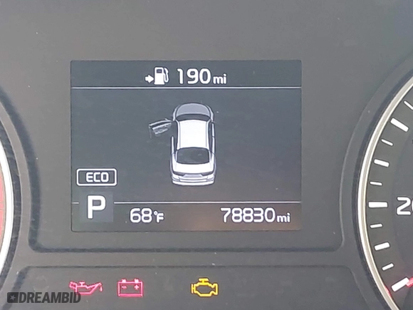 2019 Kia Optima S with VIN 5XXGT4L37KG318038, listed as a IAAI auction lot 41681133 with 78,830 mi miles. Bid and sale history available at carsss.com. Image 16.
