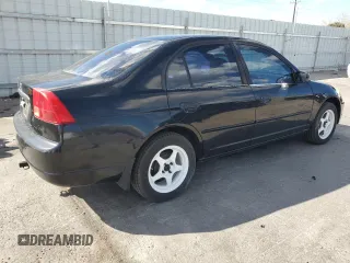 2001 Honda Civic LX with VIN 1HGES15501L043197, listed as a Copart auction lot 54095545 with 165,680 mi miles and Clean Title. Bid and sale history available at carsss.com. Image 3.