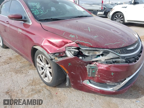 2015 Chrysler 200 Limited with VIN 1C3CCCAB1FN632818, listed as a IAAI auction lot 41921516 with 112,295 mi miles. Bid and sale history available at carsss.com. Image 6.