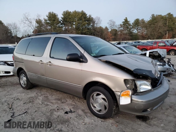 2002 Toyota Sienna LE with VIN 4T3ZF13C12U498273, listed as a Copart auction lot 82745224 with 144,265 mi miles and Non Repairable. Bid and sale history available at DreamBid. Image 4.