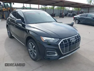 2021 Audi Q5 Premium Plus with VIN WA1BAAFYXM2135919, listed as a IAAI auction lot 42060321 with 85,186 mi miles and . Bid and sale history available at DreamBid. Image 1.
