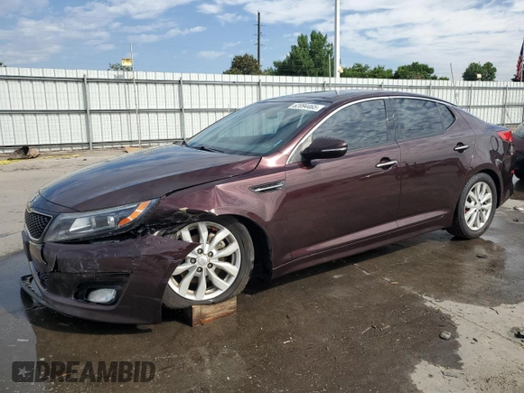 2015 Kia Optima EX with VIN 5XXGN4A79FG409057, listed as a Copart auction lot 62094465 with 123,346 mi miles and Salvage title. Bid and sale history available at DreamBid. Image 1.