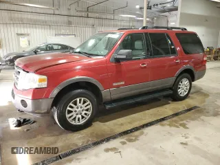 2007 Ford Expedition XLT with VIN 1FMFU16547LA55255, listed as a Copart auction lot 62493755 with 118,463 mi miles and Salvage title. Bid and sale history available at DreamBid. Image 1.