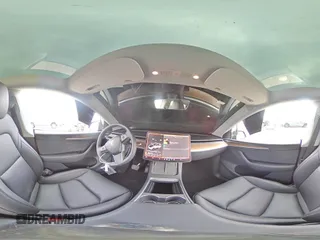 2025 Tesla Model Y Long Range with VIN 7SAYGDED6SF227475, listed as a Copart auction lot 42634345 with 3,493 mi miles and Salvage Title. Bid and sale history available at DreamBid. Image 12.